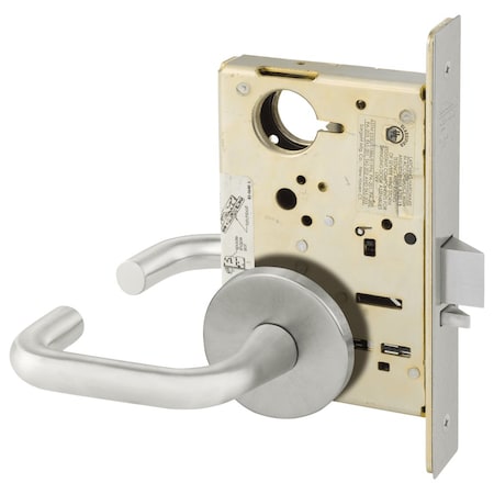 Sargent Grade 1 Storeroom or Closet Mortise Lock, J - Lever, O - Rose, Field Reversible, Less Cylinder, ASA LC-8204 OJ 32D